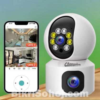Champion C10 Dual Lens 3+3 MP WiFi IP Camera.